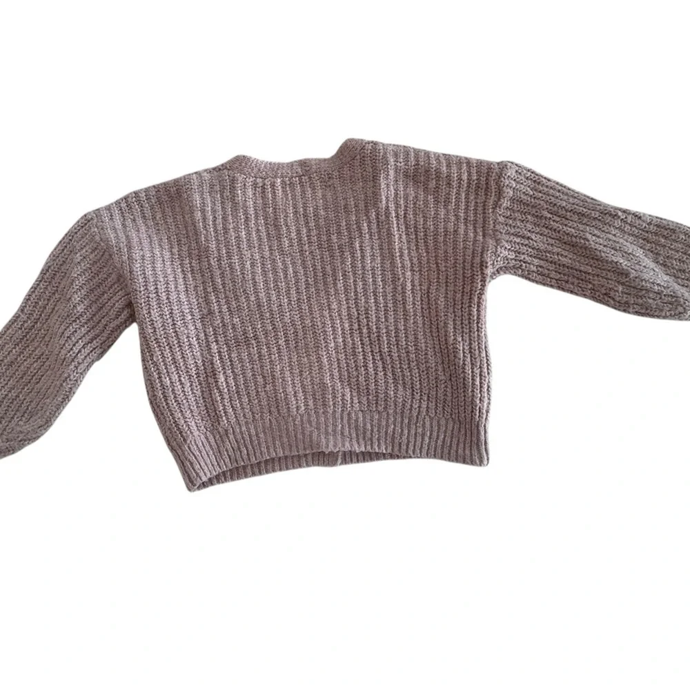 Old Navy - Dusty Pink Button Front Cropped Sweater - Girls Size Small